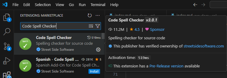 VS Code Search Extensions