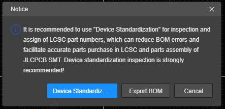 Device Standardization notice